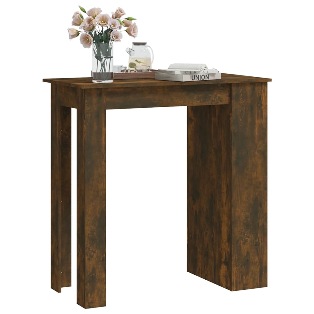 VidaXL Bartafel met opbergrek 102x50x103,5cm spaanplaat gerookt eiken