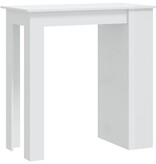 VidaXL Bartafel met opbergrek 102x50x103,5 cm hoogglans wit