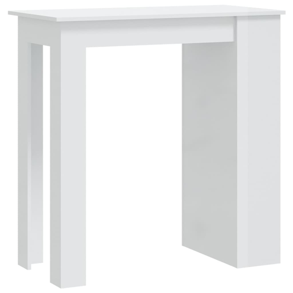 VidaXL Bartafel met opbergrek 102x50x103,5 cm hoogglans wit