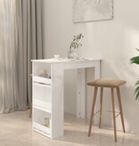 VidaXL Bartafel met opbergrek 102x50x103,5 cm hoogglans wit