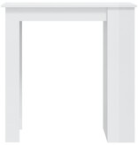 VidaXL Bartafel met opbergrek 102x50x103,5 cm hoogglans wit