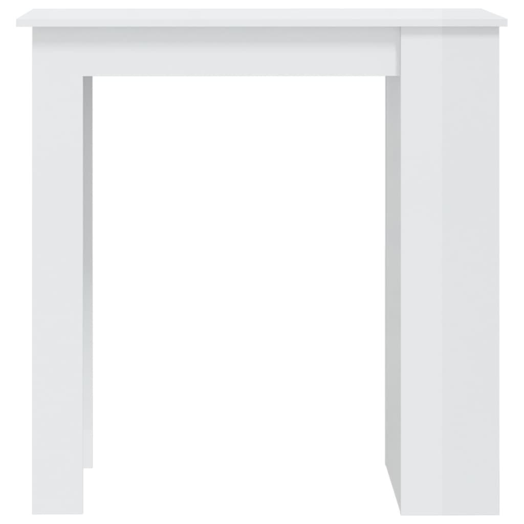 VidaXL Bartafel met opbergrek 102x50x103,5 cm hoogglans wit