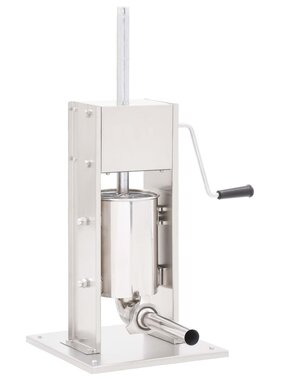 VidaXL Worstenvuller handmatig 3 L roestvrij staal zilverkleurig