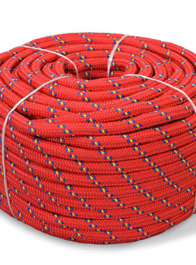 vidaXL Boot touw 6 mm 100 m polypropyleen rood