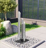 VidaXL Tuinfontein 48x34x88 cm roestvrij staal zilverkleurig