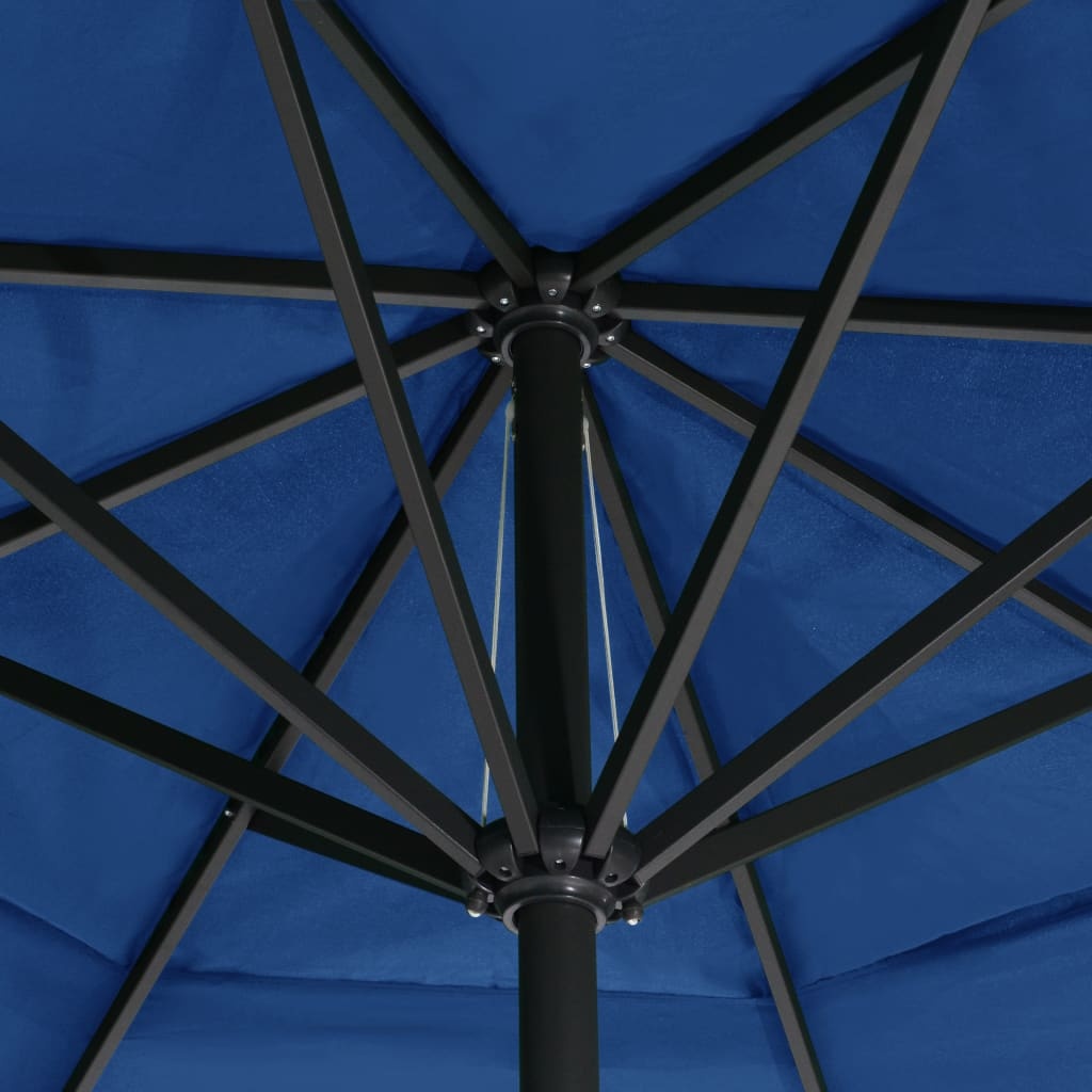 VidaXL Parasol met aluminium paal 500 cm azuurblauw