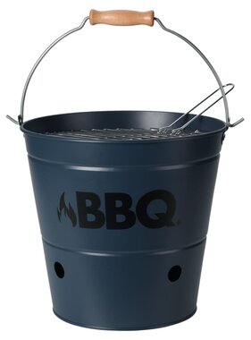 vidaXL Barbecue emmer BBQ 26 cm matblauw