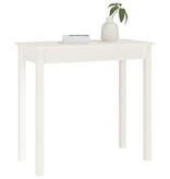 VidaXL Wandtafel 80x40x75 cm massief grenenhout wit