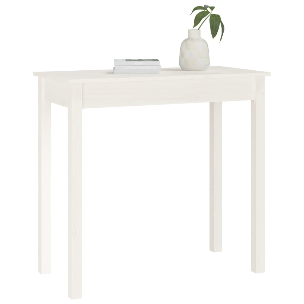 VidaXL Wandtafel 80x40x75 cm massief grenenhout wit