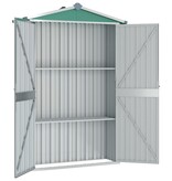 vidaXL Tuinschuur 116x45x175 cm gegalvaniseerd staal groen