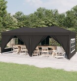VidaXL Partytent inklapbaar met zijwanden 3x6 m antracietkleurig