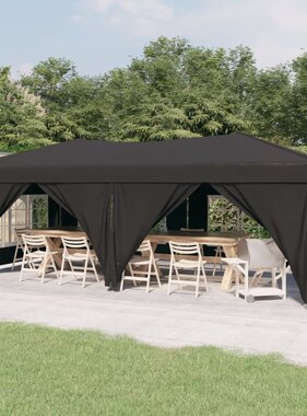 VidaXL Partytent inklapbaar met zijwanden 3x6 m antracietkleurig