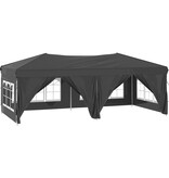 VidaXL Partytent inklapbaar met zijwanden 3x6 m antracietkleurig