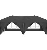 VidaXL Partytent inklapbaar met zijwanden 3x6 m antracietkleurig