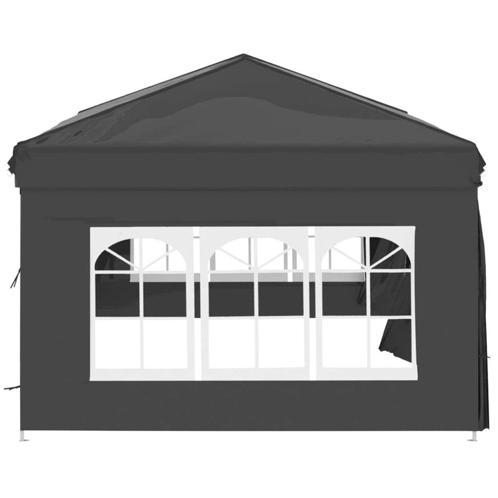 VidaXL Partytent inklapbaar met zijwanden 3x6 m antracietkleurig