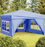 VidaXL Partytent inklapbaar met zijwanden 3x3 m blauw