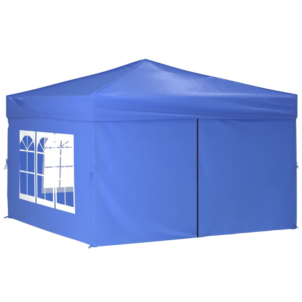 VidaXL Partytent inklapbaar met zijwanden 3x3 m blauw