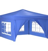 VidaXL Partytent inklapbaar met zijwanden 3x3 m blauw