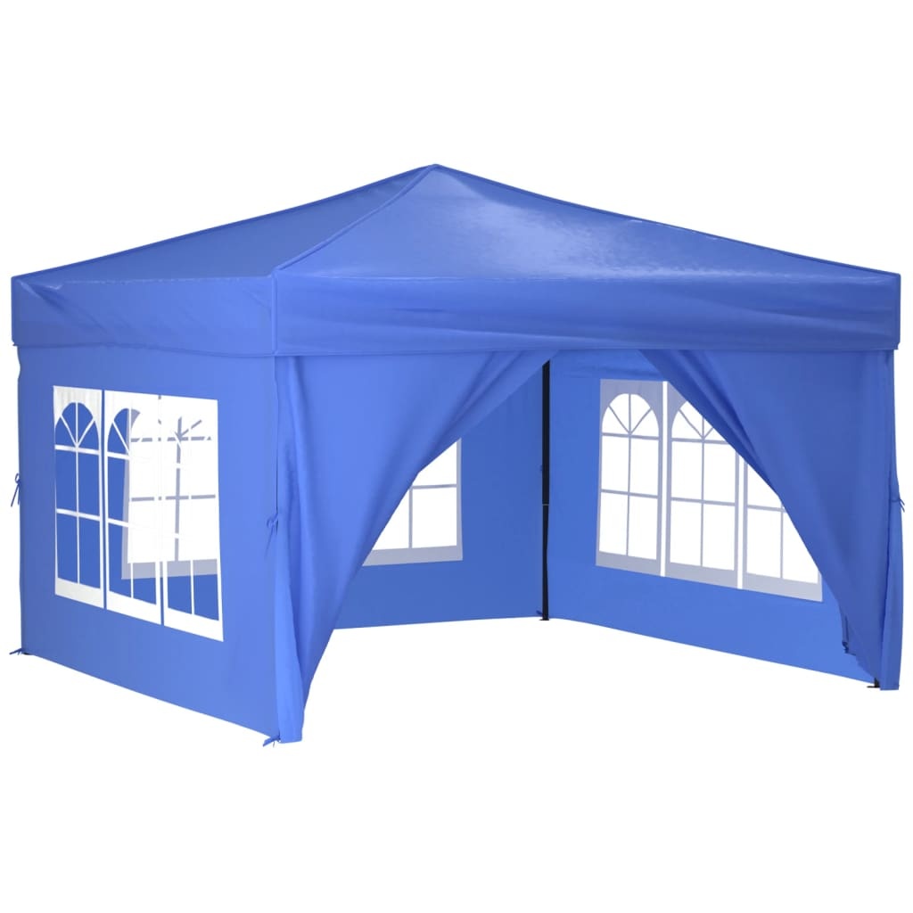 VidaXL Partytent inklapbaar met zijwanden 3x3 m blauw