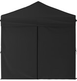 VidaXL Partytent inklapbaar met zijwanden 2x2 m zwart