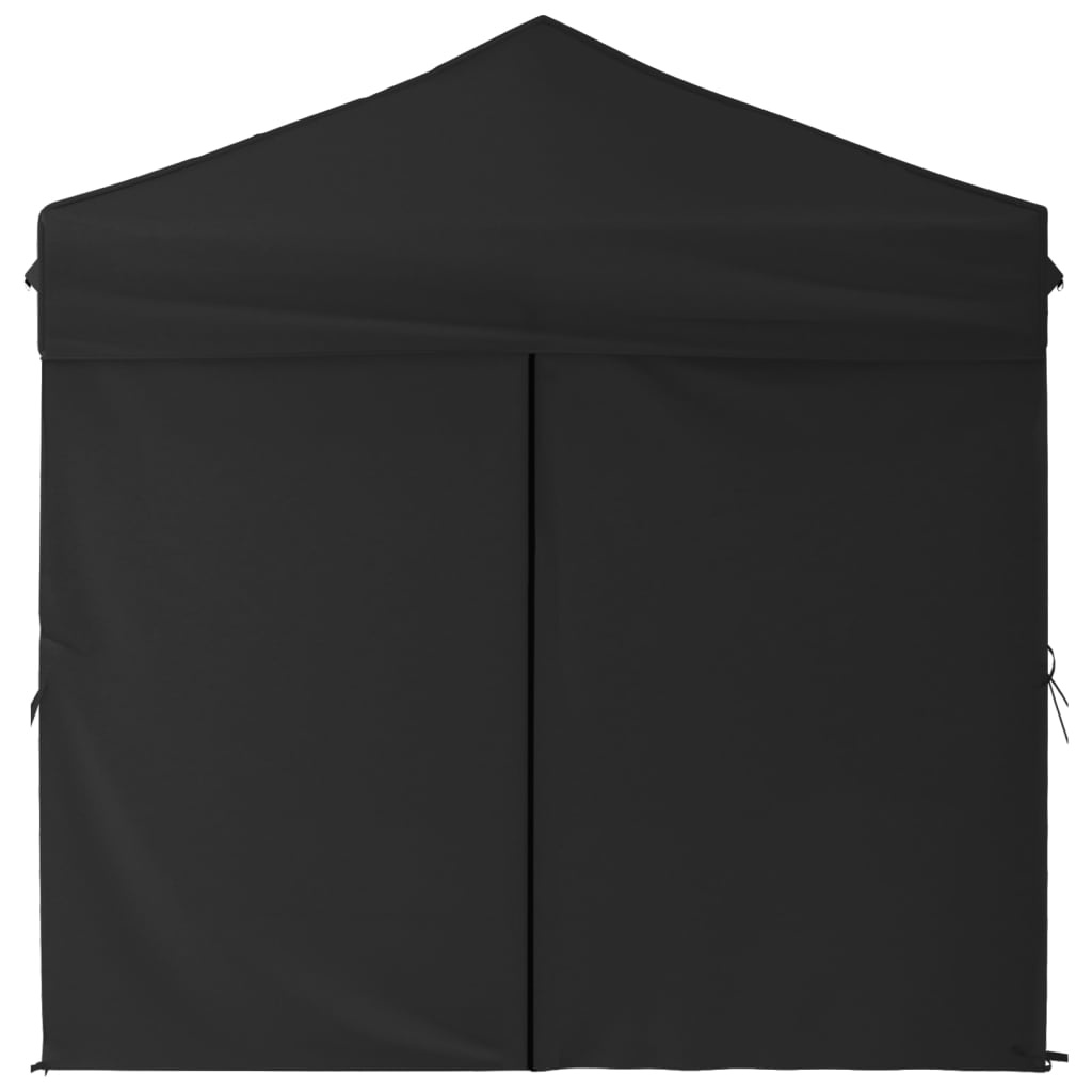 VidaXL Partytent inklapbaar met zijwanden 2x2 m zwart