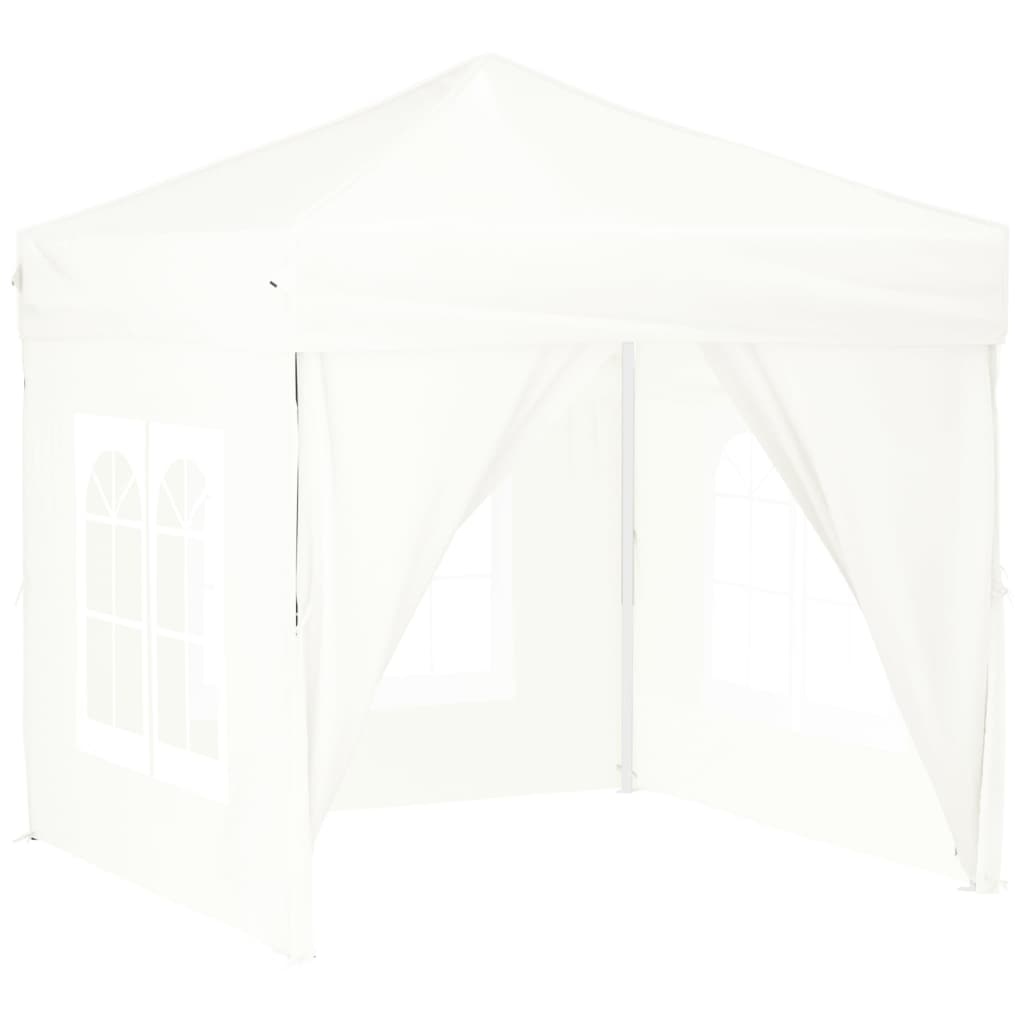 VidaXL Partytent inklapbaar met zijwanden 2x2 m wit