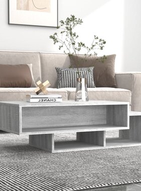 VidaXL Salontafel 105x55x32 cm bewerkt hout grijs sonoma eikenkleurig