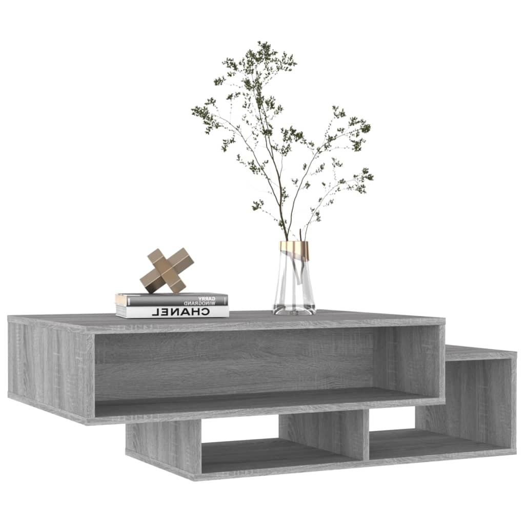 VidaXL Salontafel 105x55x32 cm bewerkt hout grijs sonoma eikenkleurig