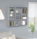 VidaXL Wandschap 90x16x78 cm bewerkt hout grijs sonoma eikenkleurig