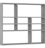VidaXL Wandschap 90x16x78 cm bewerkt hout grijs sonoma eikenkleurig