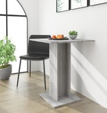 VidaXL Bistrotafel 60x60x75 cm bewerkt hout grijs sonoma eikenkleurig