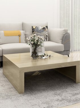 VidaXL Salontafel 100x100x35 cm spaanplaat sonoma eikenkleurig