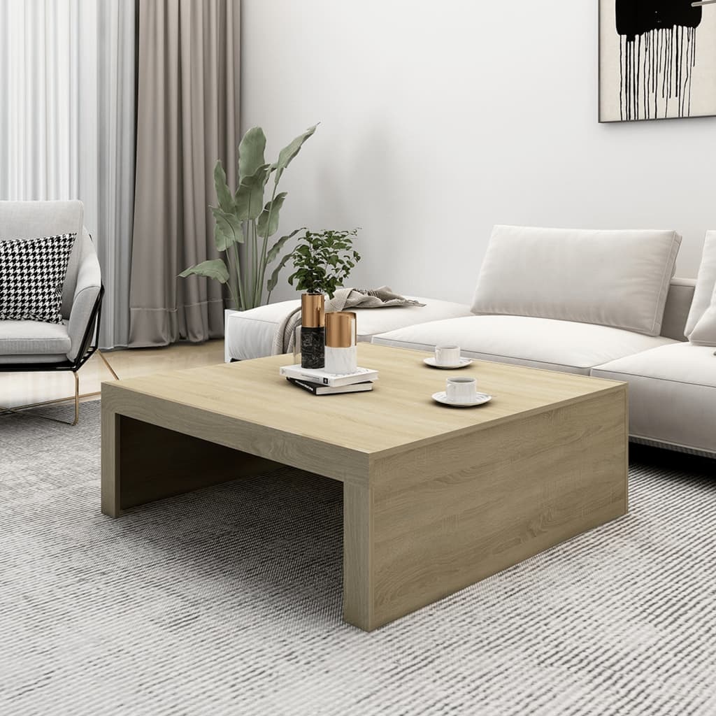 VidaXL Salontafel 100x100x35 cm spaanplaat sonoma eikenkleurig