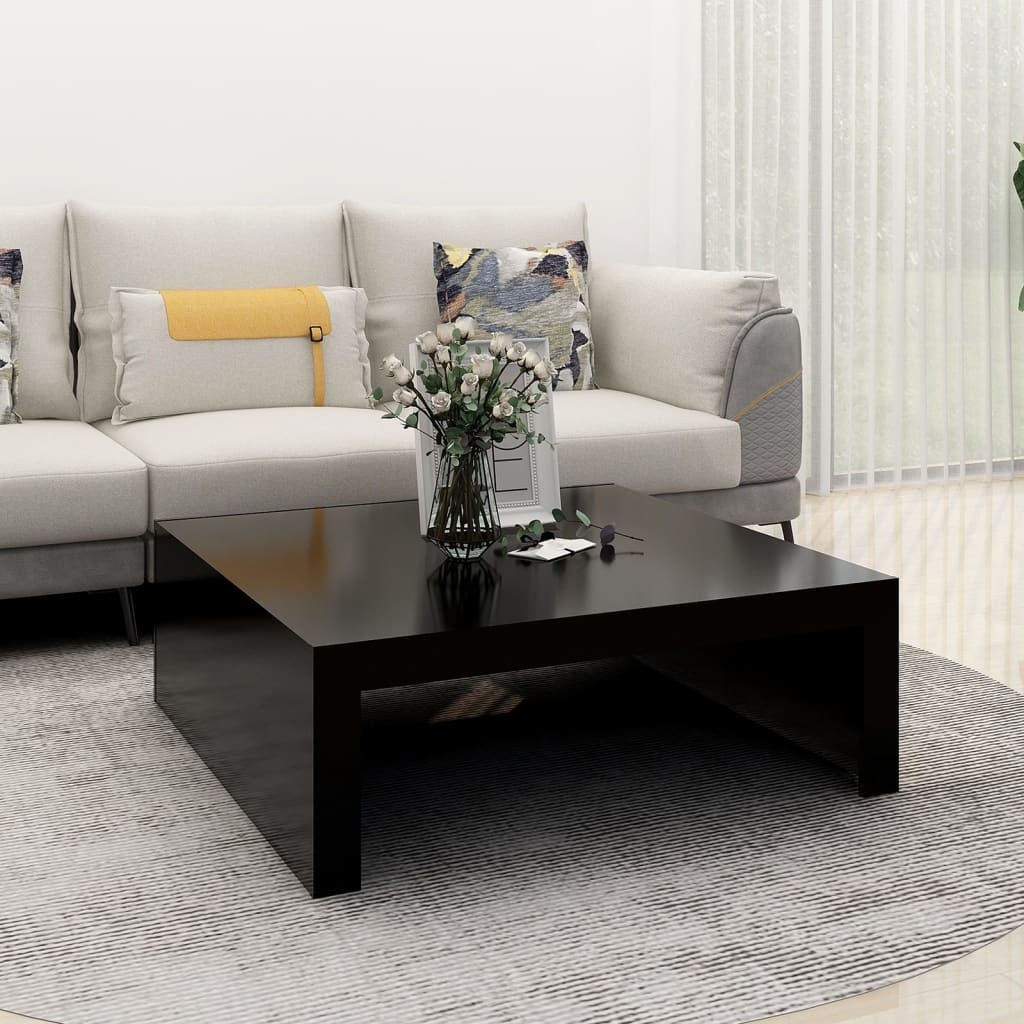 VidaXL Salontafel 100x100x35 cm spaanplaat zwart