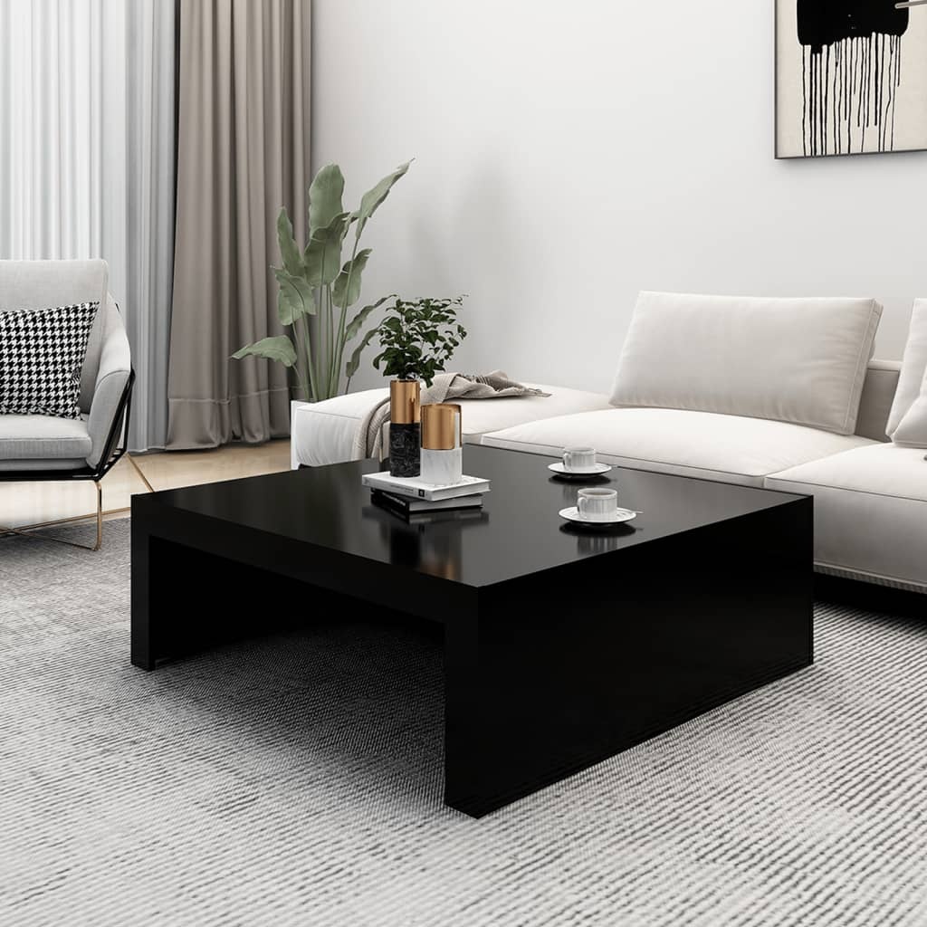 VidaXL Salontafel 100x100x35 cm spaanplaat zwart