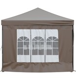 VidaXL Partytent inklapbaar met zijwanden 3x6 m taupe