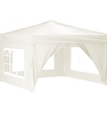 VidaXL Partytent inklapbaar met zijwanden 3x3 m crèmekleurig