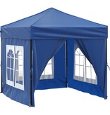 VidaXL Partytent inklapbaar met zijwanden 2x2 m blauw