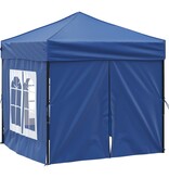 VidaXL Partytent inklapbaar met zijwanden 2x2 m blauw