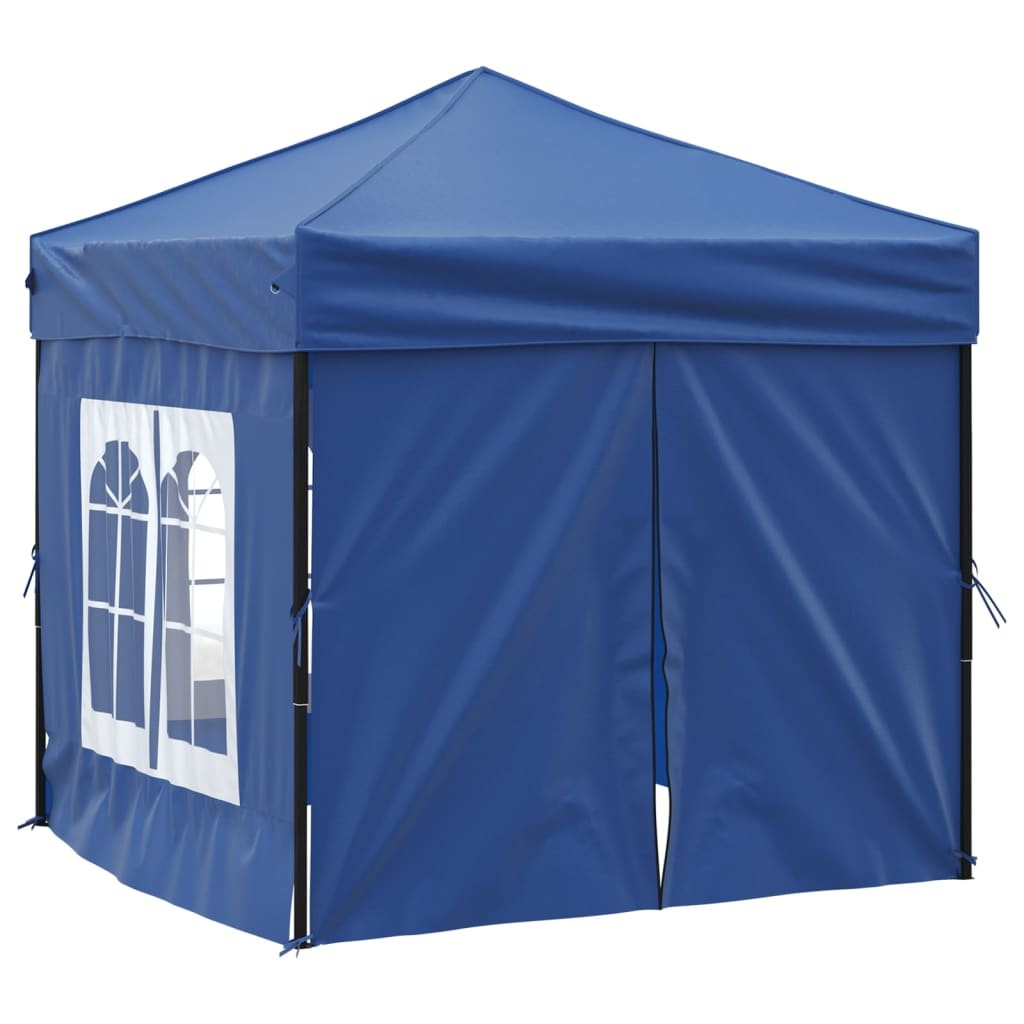 VidaXL Partytent inklapbaar met zijwanden 2x2 m blauw