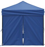 VidaXL Partytent inklapbaar met zijwanden 2x2 m blauw