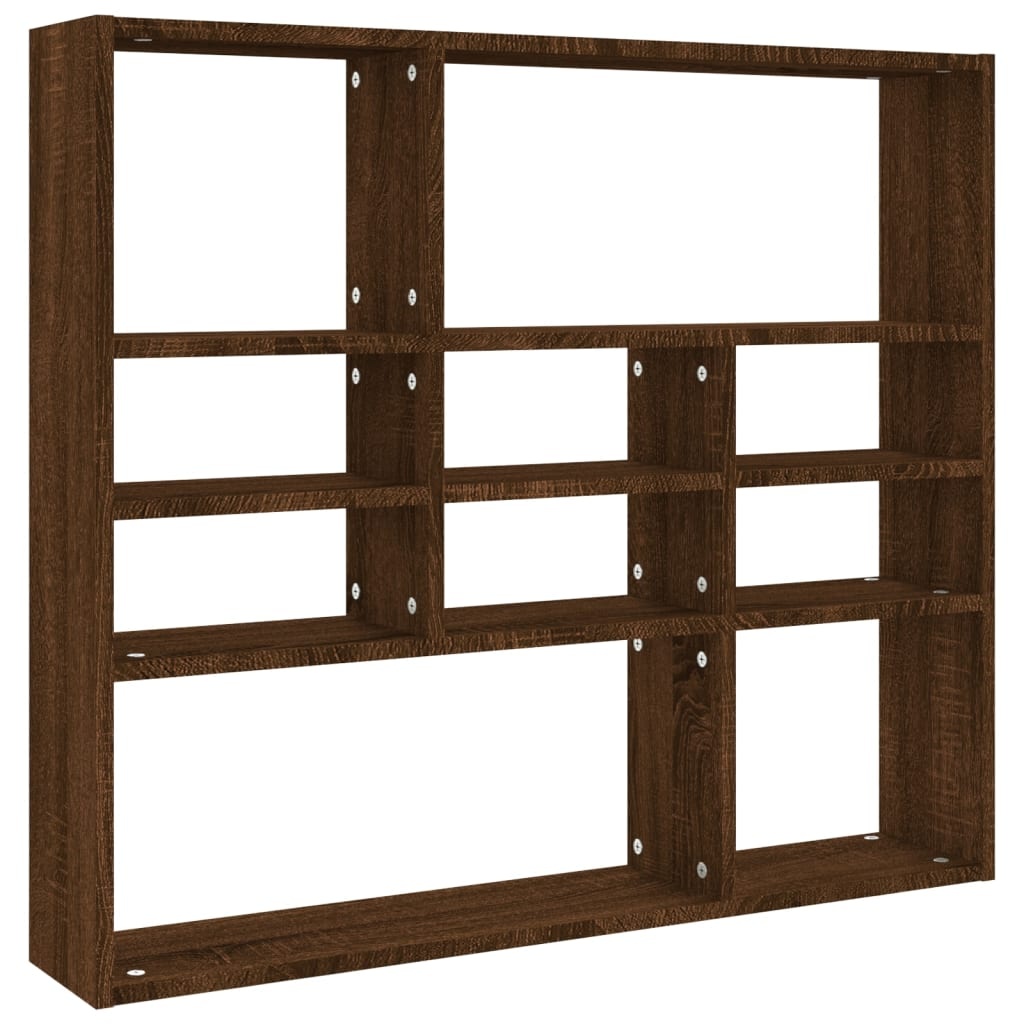 VidaXL Wandschap 90x16x78 cm bewerkt hout bruineikenkleurig