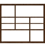 VidaXL Wandschap 90x16x78 cm bewerkt hout bruineikenkleurig
