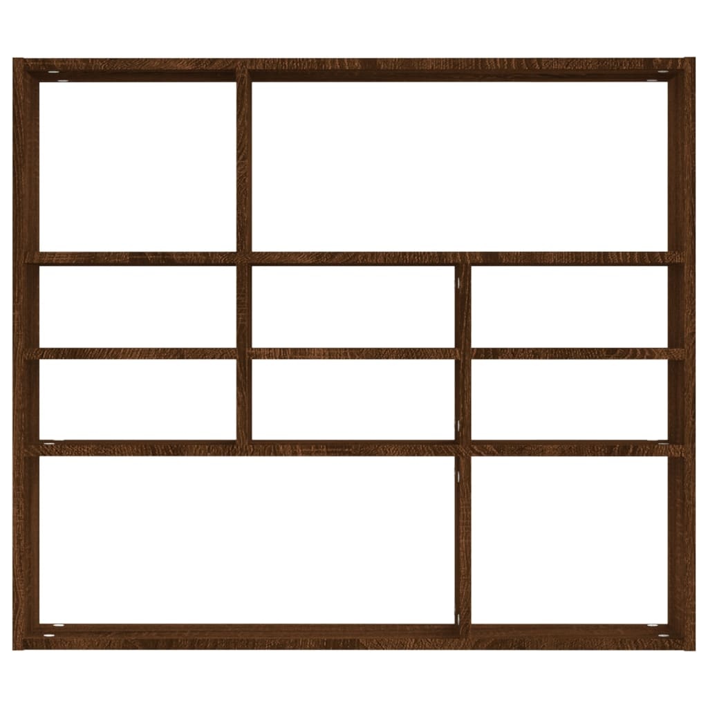 VidaXL Wandschap 90x16x78 cm bewerkt hout bruineikenkleurig