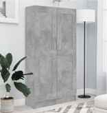 VidaXL Boekenkast 82,5x30,5x150 cm spaanplaat betongrijs