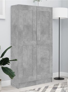 VidaXL Boekenkast 82,5x30,5x150 cm spaanplaat betongrijs
