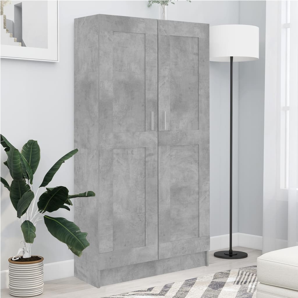 VidaXL Boekenkast 82,5x30,5x150 cm spaanplaat betongrijs
