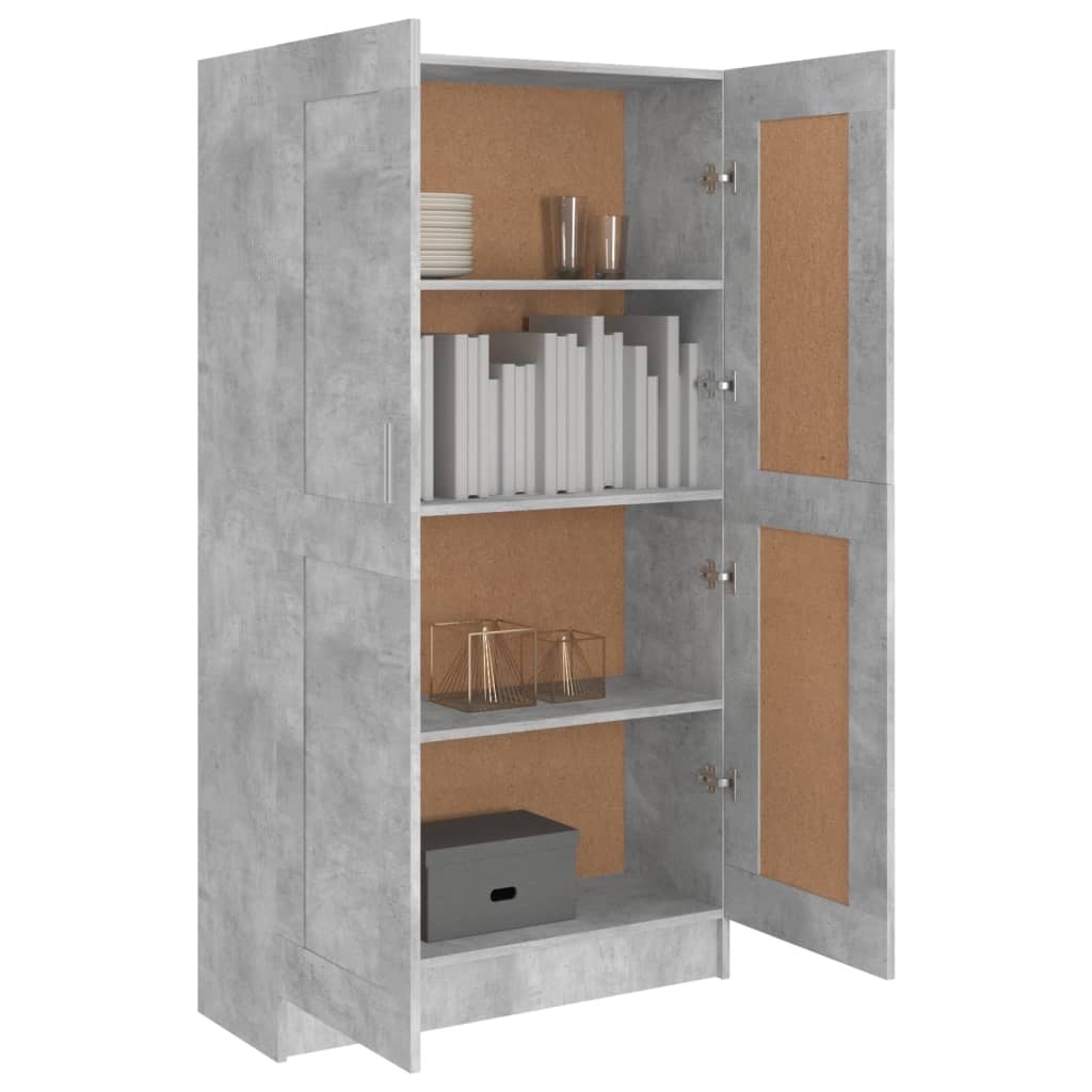VidaXL Boekenkast 82,5x30,5x150 cm spaanplaat betongrijs