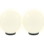 VidaXL LED-bollampen 2 st rond 25 cm PMMA