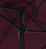 VidaXL Parasol met aluminium paal 460x270 cm bordeauxrood